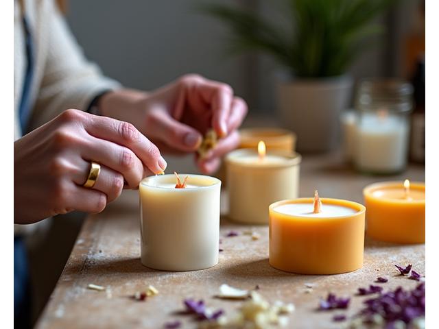 Atelier de fabrication de bougies artisanales